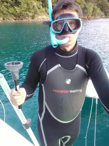 Dean about to go and unblock our toilet