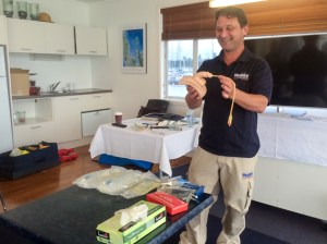 Rambo Medic showing us how to insert catheter. Only to be done under medical advice!