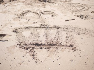 What the local kids draw in the sand.
