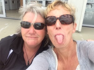 My lovely new friend, Gail from Puponga. When we left in May she gave me a pounamu koru necklace to keep me safe. She was one of the first hugs I got when we first got back. Happy adventures Gail.